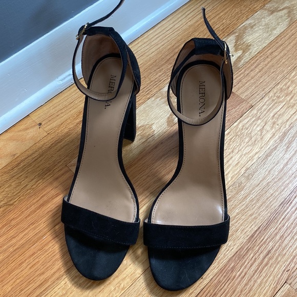 MERONA BLACK SUEDE HEEL - Picture 4 of 4